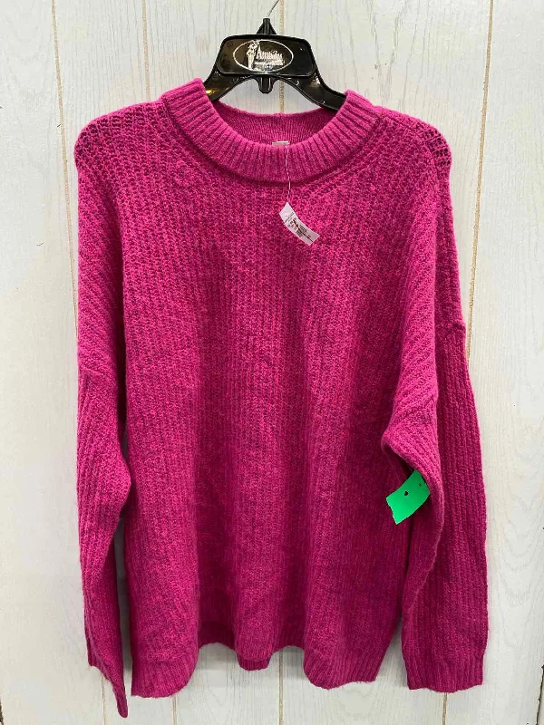 American Eagle Pink Womens Size S/M Sweater Hooded Sweater Collared Sweater Shawl Collar American Eagle Pink Womens Size S/M Sweater Hooded Sweater Collared Sweater Shawl Collar