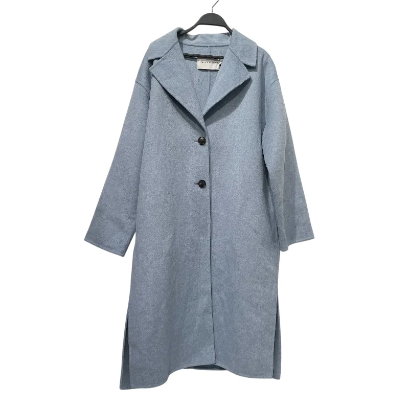 REBECCA MINKOFF/Trench Coat/L/Wool/BLU/Maxi Length/ Lapel Coat Peter Pan Collar Coat Cowl Neck Coat REBECCA MINKOFF/Trench Coat/L/Wool/BLU/Maxi Length/ Lapel Coat Peter Pan Collar Coat Cowl Neck Coat