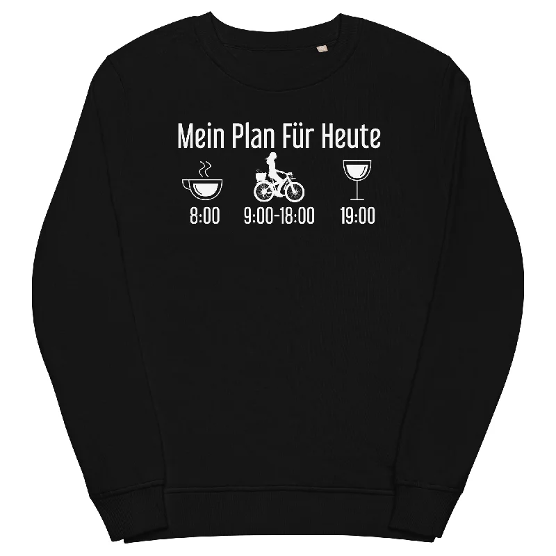 Mein Plan Für Heute 2 - Unisex Premium Organic Sweatshirt Hoodie with Hem Detail Decorative Unique Mein Plan Für Heute 2 - Unisex Premium Organic Sweatshirt Hoodie with Hem Detail Decorative Unique