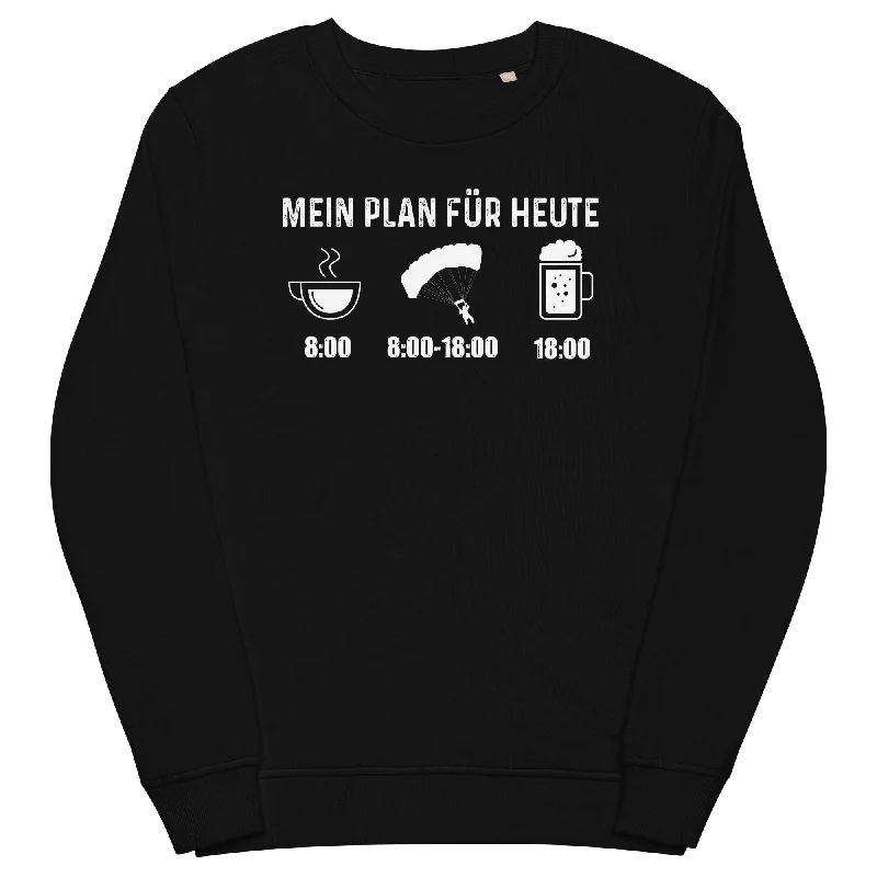Mein Plan Für Heute 1 - Unisex Premium Organic Sweatshirt Hoodie with Button Classic Timeless Mein Plan Für Heute 1 - Unisex Premium Organic Sweatshirt Hoodie with Button Classic Timeless