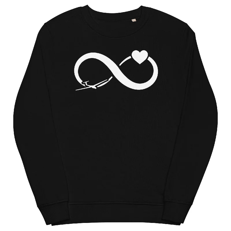Infinity Heart and Sailplane - Unisex Premium Organic Sweatshirt Hoodie with Thumb Holes Functional Cozy Infinity Heart and Sailplane - Unisex Premium Organic Sweatshirt Hoodie with Thumb Holes Functional Cozy