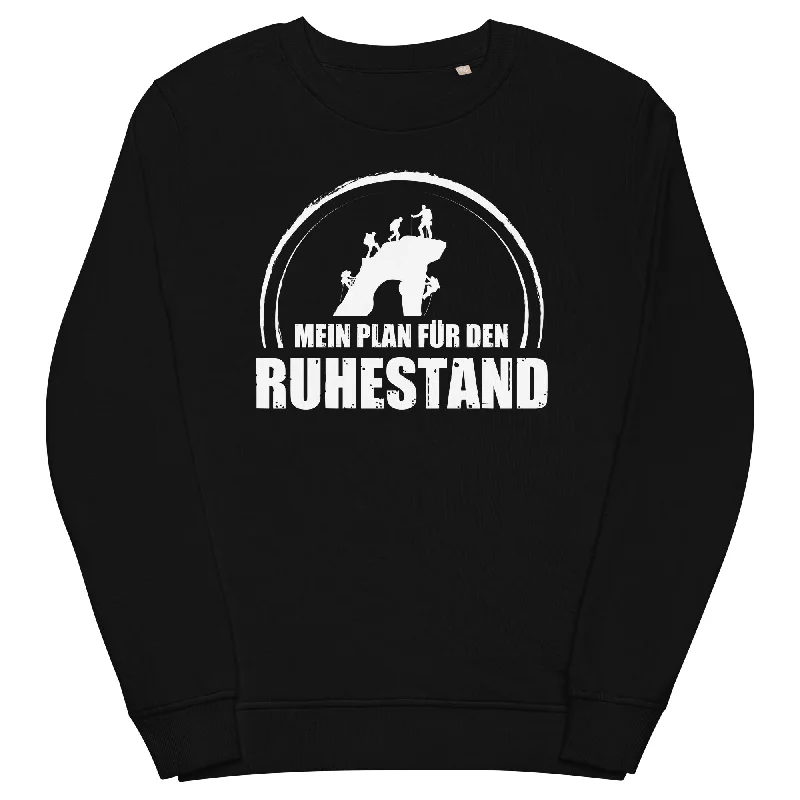 Mein Plan Fur Den Ruhestand - Unisex Premium Organic Sweatshirt Hoodie with Hem Ribbing Snug Secure Mein Plan Fur Den Ruhestand - Unisex Premium Organic Sweatshirt Hoodie with Hem Ribbing Snug Secure