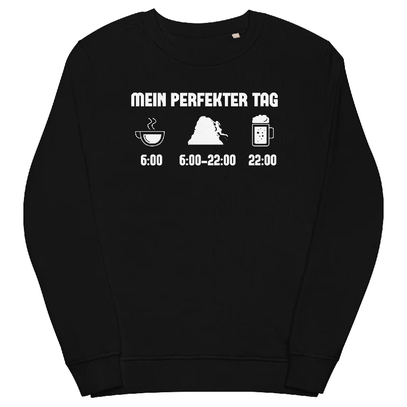 Mein Perfekter Tag 1 - Unisex Premium Organic Sweatshirt Hoodie with Emblem Brand Identity Mein Perfekter Tag 1 - Unisex Premium Organic Sweatshirt Hoodie with Emblem Brand Identity