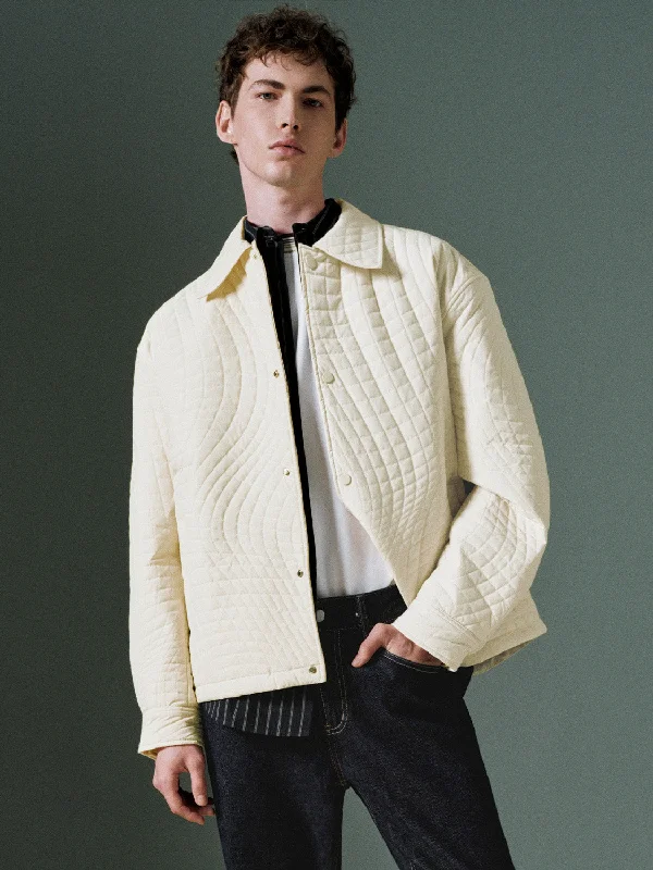 Loose Padded Coats Bomber Denim Leather