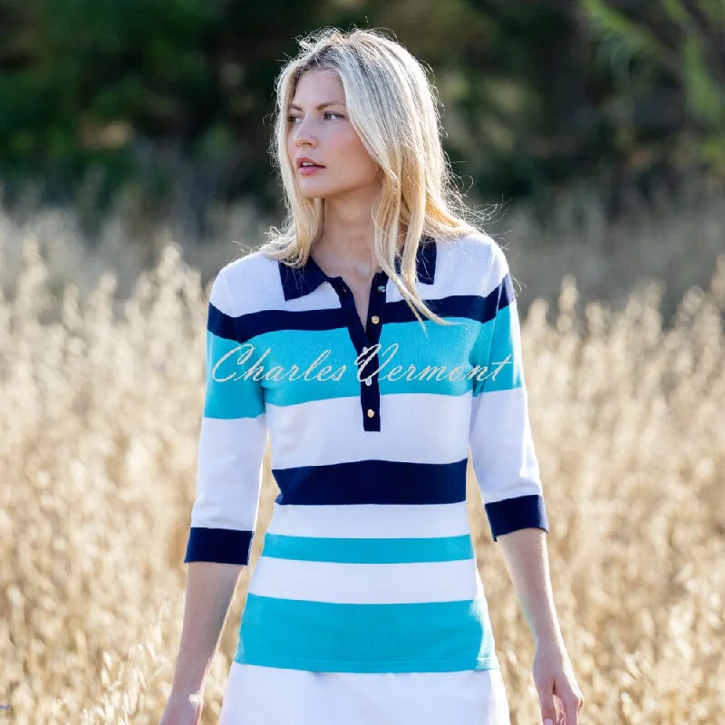 Marble Striped Sweater Top - Style 7302-151 (Aqua / Navy / White) Faux Fur Fabric Real Fur Fabric Shearling Fabric Marble Striped Sweater Top - Style 7302-151 (Aqua / Navy / White) Faux Fur Fabric Real Fur Fabric Shearling Fabric