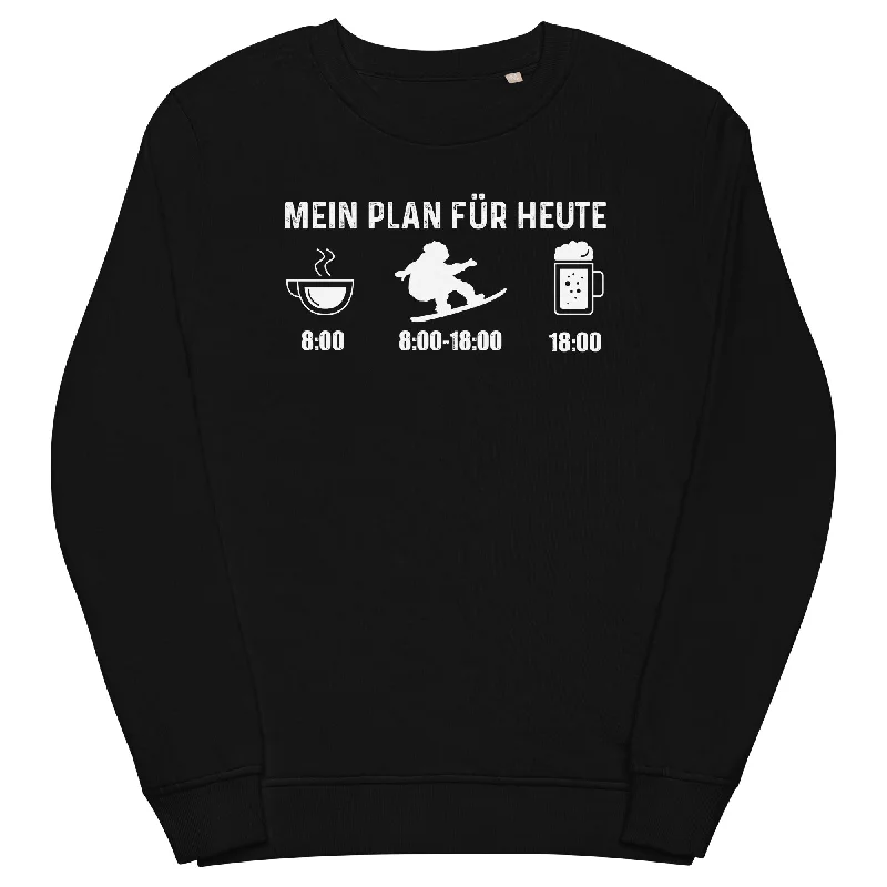 Mein Plan Für Heute - Unisex Premium Organic Sweatshirt Hoodie with Illustration Artistic Creative Mein Plan Für Heute - Unisex Premium Organic Sweatshirt Hoodie with Illustration Artistic Creative
