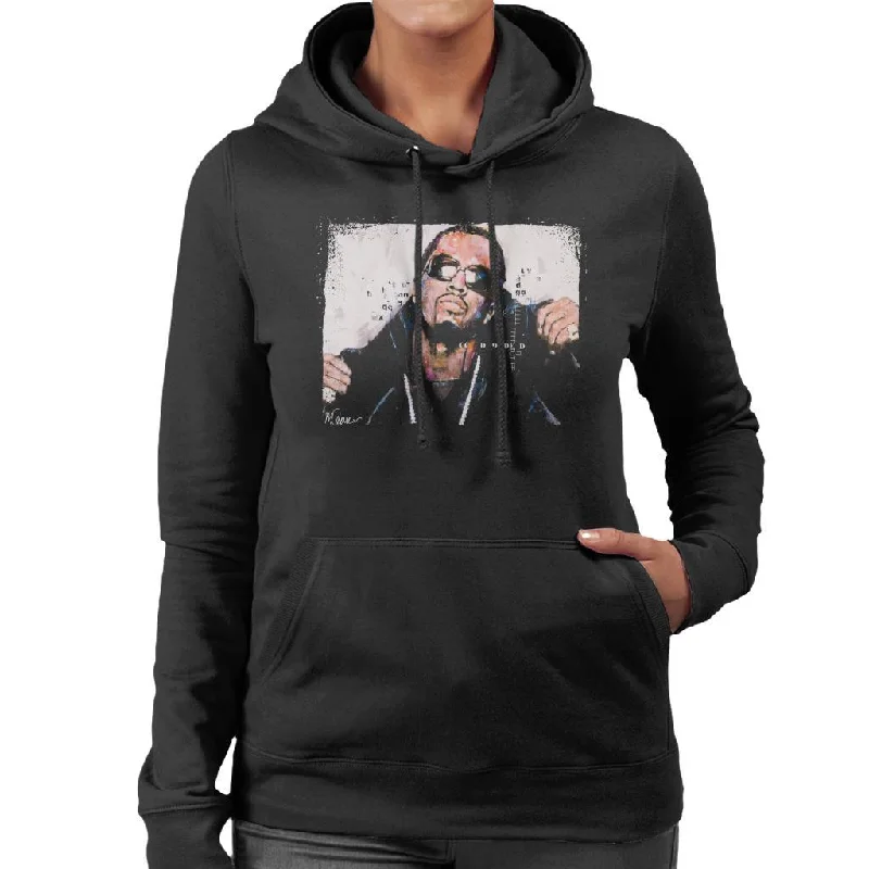 Sidney Maurer Original Portrait Of P Diddy Women's Hooded Sweatshirt Hoodie with Hem Contrast Bold Stylish Sidney Maurer Original Portrait Of P Diddy Women's Hooded Sweatshirt Hoodie with Hem Contrast Bold Stylish