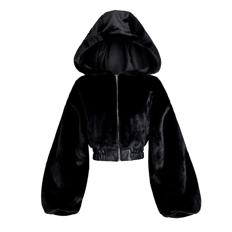 Fur hooded coat (CL12055) Parka Anorak Hoodie