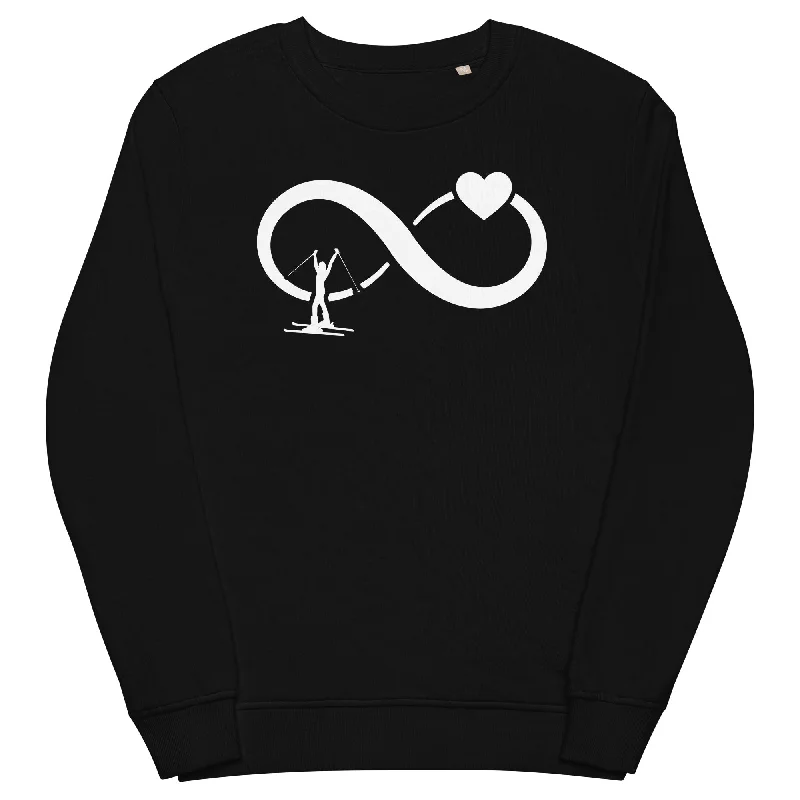 Infinity Heart and Skiing 1 - Unisex Premium Organic Sweatshirt Hoodie with Embroidery Detailed Premium Infinity Heart and Skiing 1 - Unisex Premium Organic Sweatshirt Hoodie with Embroidery Detailed Premium
