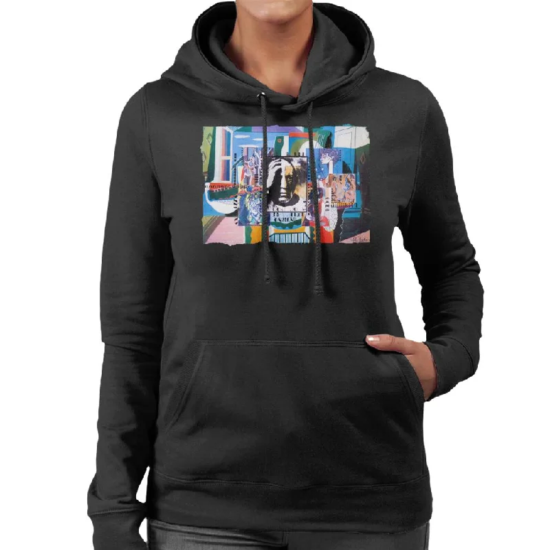 Sidney Maurer Original Portrait Of Pablo Picasso With Artwork Women's Hooded Sweatshirt Cotton Hoodie Fleece Lining Warmth Sidney Maurer Original Portrait Of Pablo Picasso With Artwork Women's Hooded Sweatshirt Cotton Hoodie Fleece Lining Warmth