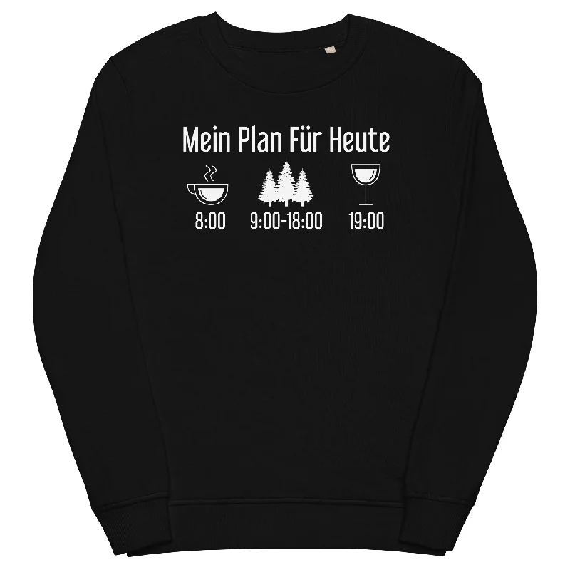 Mein Plan Für Heute 3 - Unisex Premium Organic Sweatshirt Hoodie with Slit Hem Functional Movement Mein Plan Für Heute 3 - Unisex Premium Organic Sweatshirt Hoodie with Slit Hem Functional Movement