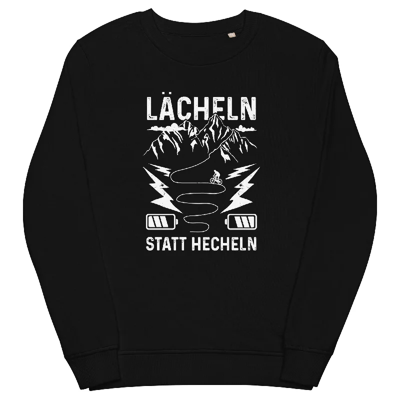 Lächeln statt hecheln - Unisex Premium Organic Sweatshirt Hoodie with Stripes Bold Sporty Lächeln statt hecheln - Unisex Premium Organic Sweatshirt Hoodie with Stripes Bold Sporty