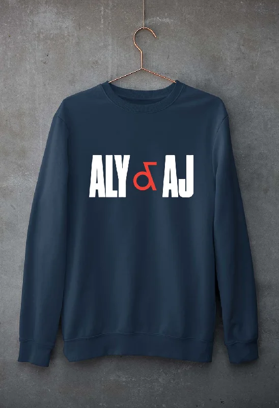 Aly & AJ Unisex Sweatshirt for Men/Women Hoodie with Contrast Stitching Detailed Premium Aly & AJ Unisex Sweatshirt for Men/Women Hoodie with Contrast Stitching Detailed Premium