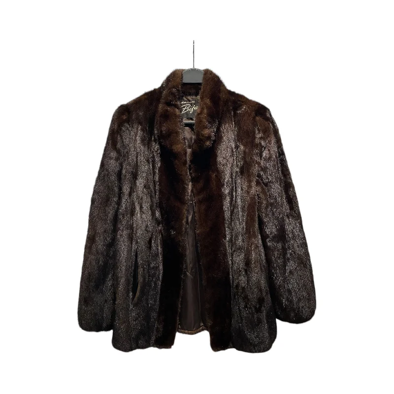 Vintage/Coat/Fur/BRW/Bifano's Fur Coat Buttoned Zippered Snapped