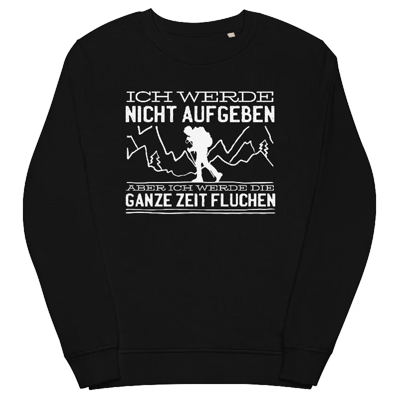 Ich werde nicht aufgeben aber fluchen - Unisex Premium Organic Sweatshirt Hoodie with Bell Sleeves Flared Feminine Ich werde nicht aufgeben aber fluchen - Unisex Premium Organic Sweatshirt Hoodie with Bell Sleeves Flared Feminine