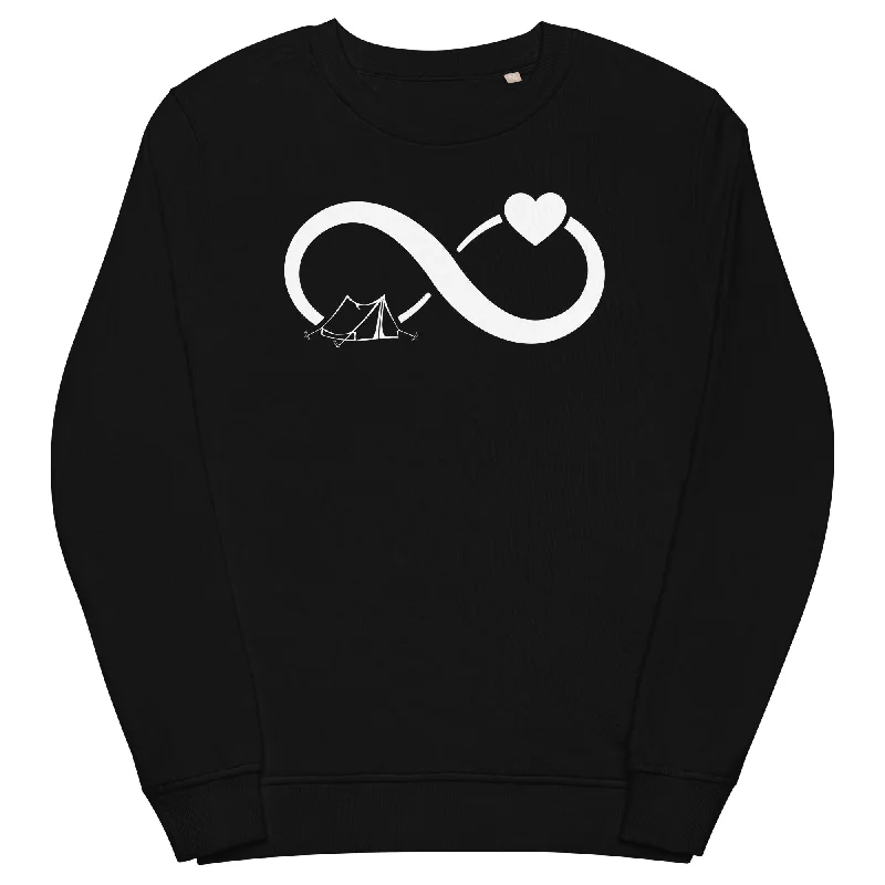 Infinity Heart and Camping 1 - Unisex Premium Organic Sweatshirt Hoodie with Neon Bright Vibrant Infinity Heart and Camping 1 - Unisex Premium Organic Sweatshirt Hoodie with Neon Bright Vibrant