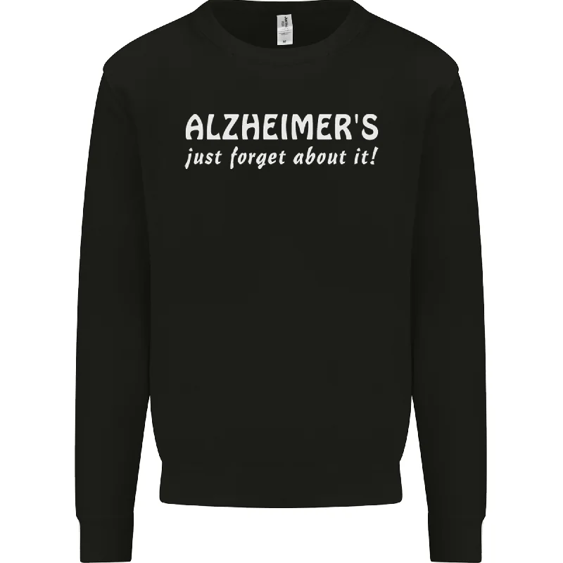 Alzheimers Just Forget About Funny Slogan Mens Sweatshirt Jumper Hoodie with Hidden Zipper Minimalist Clean Alzheimers Just Forget About Funny Slogan Mens Sweatshirt Jumper Hoodie with Hidden Zipper Minimalist Clean