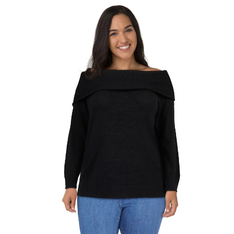 lily morgan Women's Plus Off-The-Shoulder Sweater Cotton Fabric Linen Fabric Terry Fabric lily morgan Women's Plus Off-The-Shoulder Sweater Cotton Fabric Linen Fabric Terry Fabric
