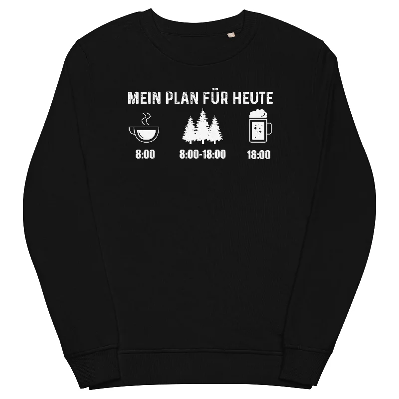Mein Plan Für Heute 3 - Unisex Premium Organic Sweatshirt Hoodie with Tied Waist Feminine Flattering Mein Plan Für Heute 3 - Unisex Premium Organic Sweatshirt Hoodie with Tied Waist Feminine Flattering