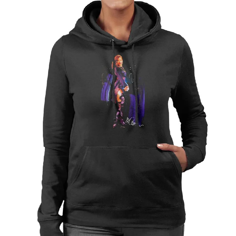 Sidney Maurer Original Portrait Of Rihanna Long Boots Women's Hooded Sweatshirt Hoodie with Strings Custom Fit Adjustable Sidney Maurer Original Portrait Of Rihanna Long Boots Women's Hooded Sweatshirt Hoodie with Strings Custom Fit Adjustable