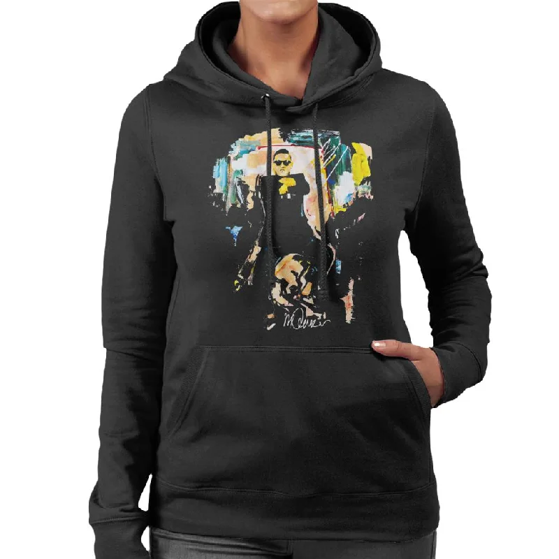Sidney Maurer Original Portrait Of Psy Gangnam Style Women's Hooded Sweatshirt Hoodie with V-Neck Classic Versatile Sidney Maurer Original Portrait Of Psy Gangnam Style Women's Hooded Sweatshirt Hoodie with V-Neck Classic Versatile