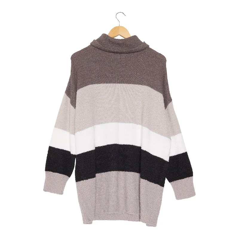 lily morgan Women's Plus Winter Fest Striped Turtle Neck Sweater Machine Wash Dry Clean Hand Wash lily morgan Women's Plus Winter Fest Striped Turtle Neck Sweater Machine Wash Dry Clean Hand Wash