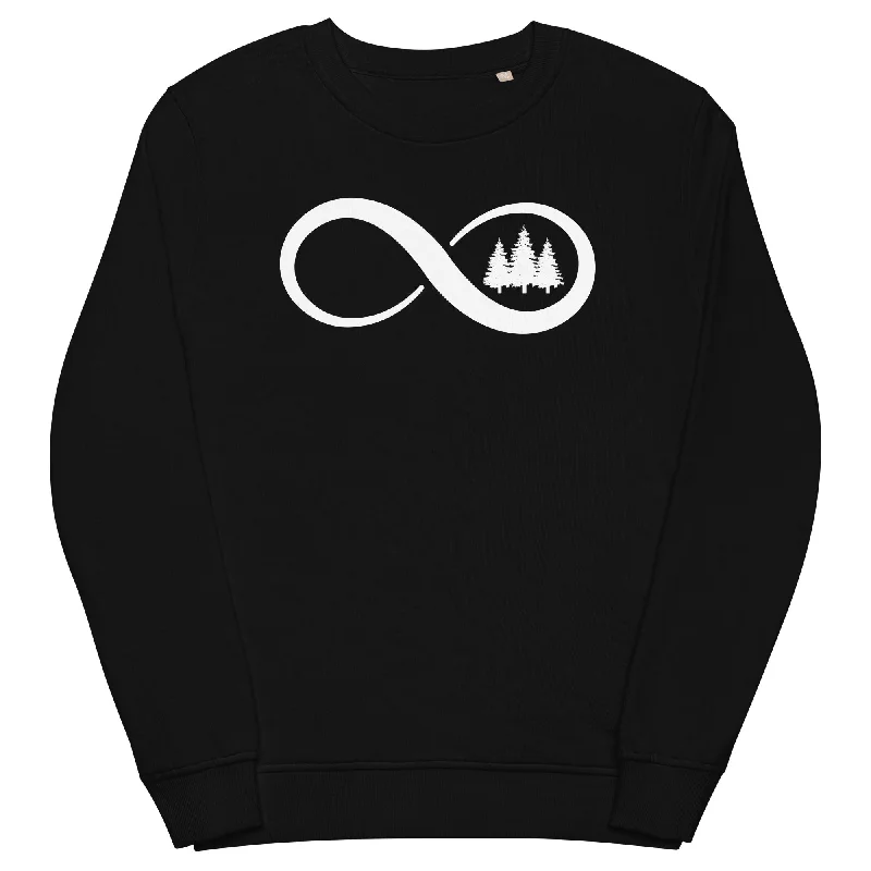 Infinity and Tree - Unisex Premium Organic Sweatshirt Hoodie with Monochrome Minimalist Simple Infinity and Tree - Unisex Premium Organic Sweatshirt Hoodie with Monochrome Minimalist Simple