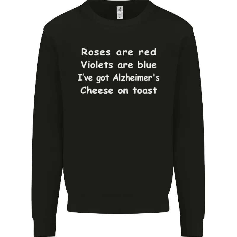 Alzheimers Cheese on Toast Funny Slogan Mens Sweatshirt Jumper Hoodie with Puffed Sleeves Voluminous Trendy Alzheimers Cheese on Toast Funny Slogan Mens Sweatshirt Jumper Hoodie with Puffed Sleeves Voluminous Trendy