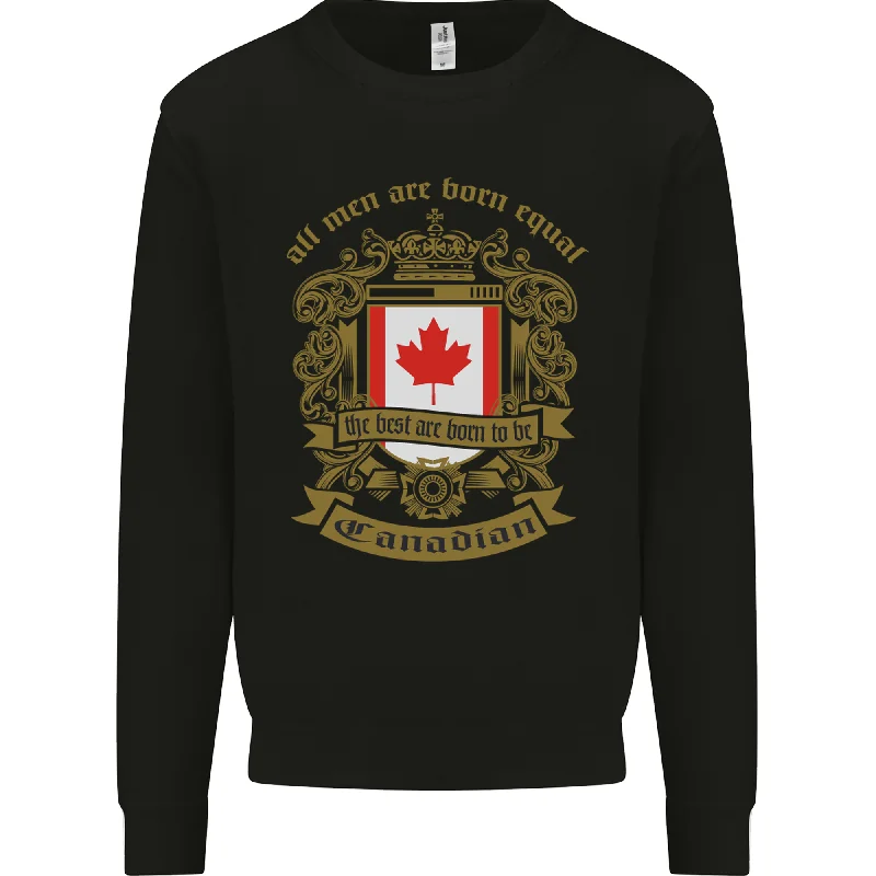 All Men Are Born Equal Canadian Canada Mens Sweatshirt Jumper Hoodie with Puffed Sleeves Voluminous Trendy All Men Are Born Equal Canadian Canada Mens Sweatshirt Jumper Hoodie with Puffed Sleeves Voluminous Trendy
