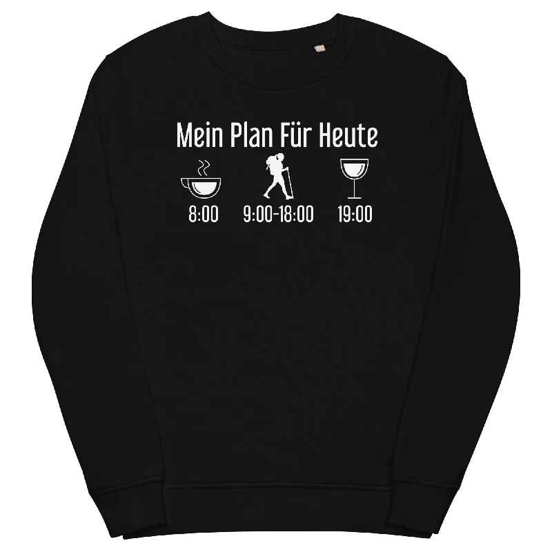Mein Plan Für Heute 1 - Unisex Premium Organic Sweatshirt Hoodie with Hem Patch Decorative Personalized Mein Plan Für Heute 1 - Unisex Premium Organic Sweatshirt Hoodie with Hem Patch Decorative Personalized