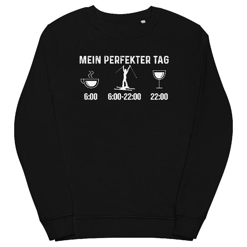 Mein Perfekter Tag 1 - Unisex Premium Organic Sweatshirt Hoodie with Color Block Contrast Stylish Mein Perfekter Tag 1 - Unisex Premium Organic Sweatshirt Hoodie with Color Block Contrast Stylish