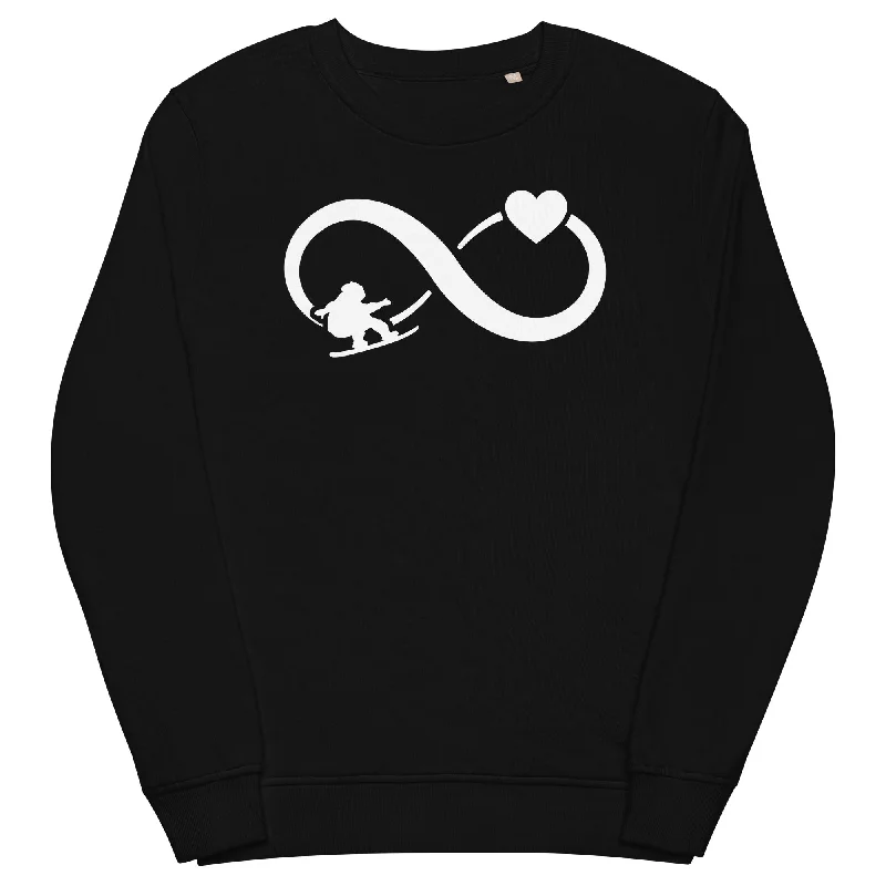 Infinity Heart and Snowboarding - Unisex Premium Organic Sweatshirt Hoodie with Pocket Utility Practical Infinity Heart and Snowboarding - Unisex Premium Organic Sweatshirt Hoodie with Pocket Utility Practical
