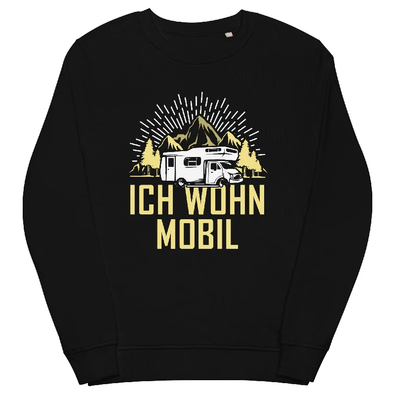 Ich wohn mobil - Unisex Premium Organic Sweatshirt Hoodie with Batwing Sleeves Loose Dramatic Ich wohn mobil - Unisex Premium Organic Sweatshirt Hoodie with Batwing Sleeves Loose Dramatic