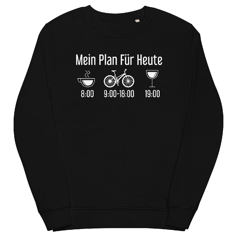 Mein Plan Für Heute - Unisex Premium Organic Sweatshirt Hoodie with Monochrome Minimalist Simple Mein Plan Für Heute - Unisex Premium Organic Sweatshirt Hoodie with Monochrome Minimalist Simple