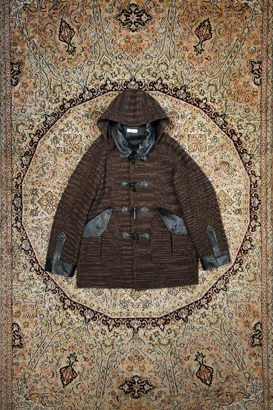 STEAF SKY COAT (SUNSET BROWN) Knit Woven Fleece