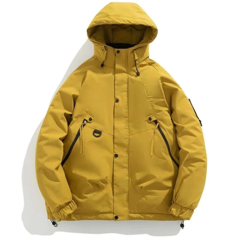 Unisex Hooded and Padded Warm Coat Stand-Up Roll-Neck Turtle