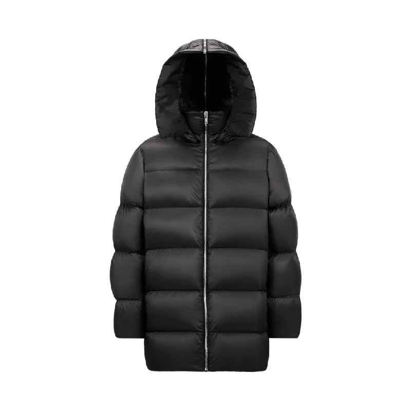 Hooded Cyclopic Coat Herringbone Houndstooth Plaid