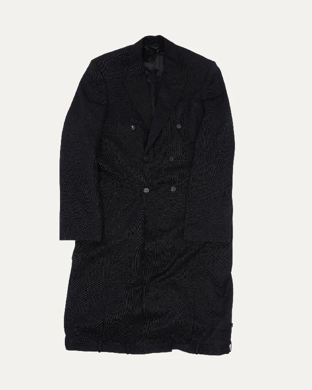 Double Breasted Coat Plaid Tartan Floral