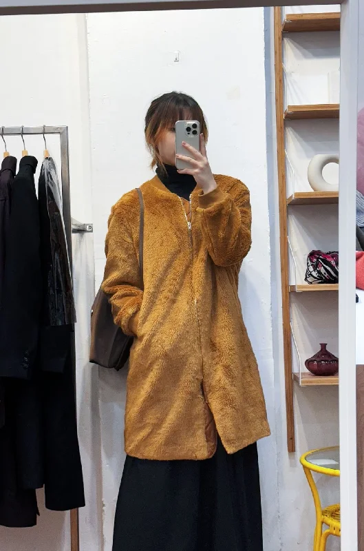 100% Wool Brown Warmth Coat Cardigan Sweater Pullover
