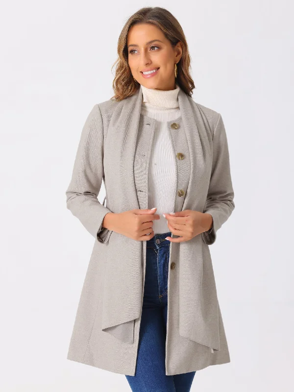 Round Neck Button Down Belted Casual Scarf Coat Off-the-Shoulder Jacket Double-Breasted Coat Single-Breasted Coat Round Neck Button Down Belted Casual Scarf Coat Off-the-Shoulder Jacket Double-Breasted Coat Single-Breasted Coat