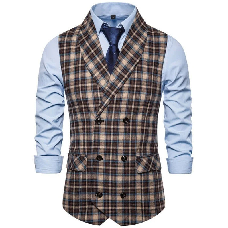 Wjczt Men Winter Outfits Formal Double Breasted Suit Vest Men Casual Stripe Plaid Waist Coat For Men Dress Vests Business Wedding Chalecos Para Hombre Lapel Coat Peter Pan Collar Coat Cowl Neck Coat Wjczt Men Winter Outfits Formal Double Breasted Suit Vest Men Casual Stripe Plaid Waist Coat For Men Dress Vests Business Wedding Chalecos Para Hombre Lapel Coat Peter Pan Collar Coat Cowl Neck Coat