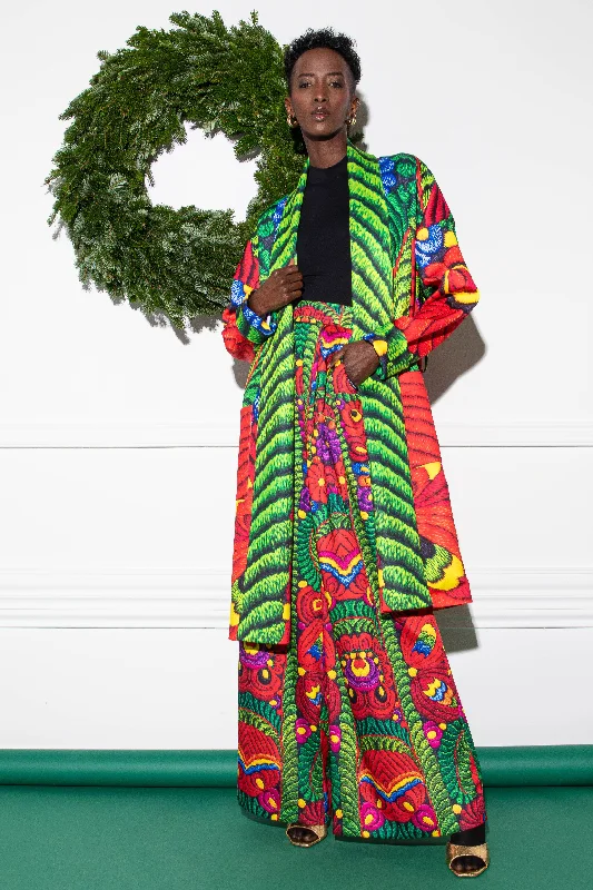 Aladler Matyó Paradise Black coat Embroidered Appliqued Beaded