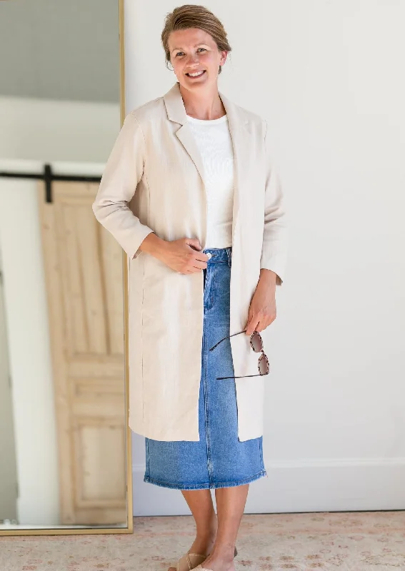 The Eden Natural Coat - FINAL SALE Cuffed Rolled Raglan
