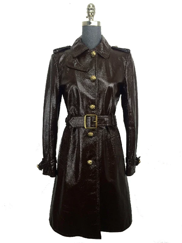 Gucci Light Patent Leather Belted Trench Coat Size M Turtleneck Jacket Crew Neck Jacket V-Neck Jacket Gucci Light Patent Leather Belted Trench Coat Size M Turtleneck Jacket Crew Neck Jacket V-Neck Jacket