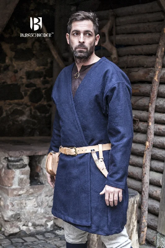 Viking Coat Loki Blue Trench Raincoat Windbreaker