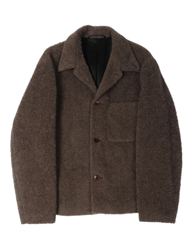 Alpaca Fur Coat Zip Front Button Front Snap Front