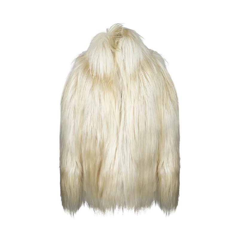 Long-Haired Short Coat Nylon Polyester Spandex