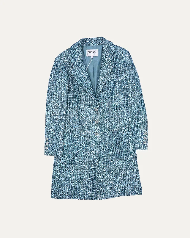 Sequin Coat Suede Faux Fur Shearling