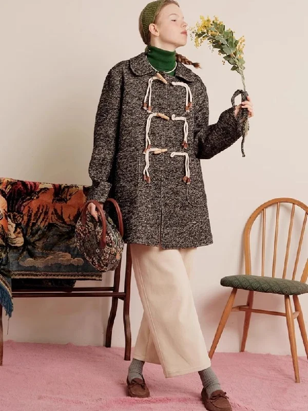 Peter Pan collar classic cowl coat【s0000006455】 Satin Silk Chiffon