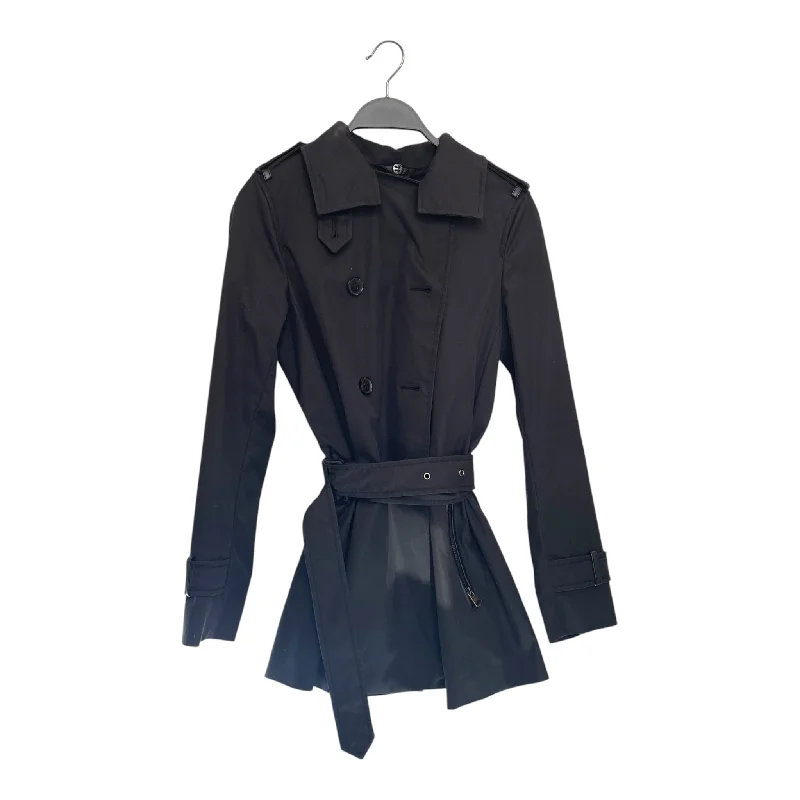 MACKAGE/Trench Coat/XXS/Polyester/BLK/BELT Parka Anorak Hoodie